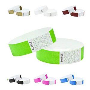 100 PLAIN 3/4"  Tyvek Wristbands, Security, ID, Party, Events, Sporting Events