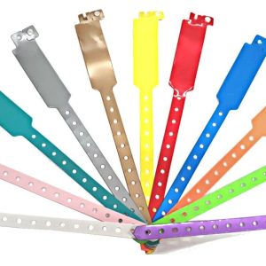 VINYL WRISTBANDS Plastic Event Wrist Band Security Clip Wide Faced